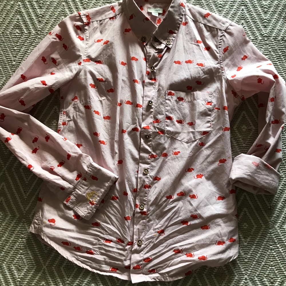 Anthropology odilly mouse shirt 0